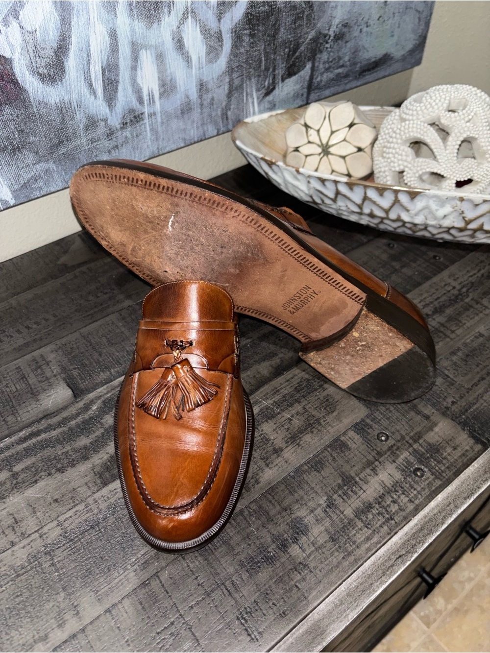 Johnston & Murphy Stratton Tassel Loafers MENS SZ 8.5 - Picture 10 of 14